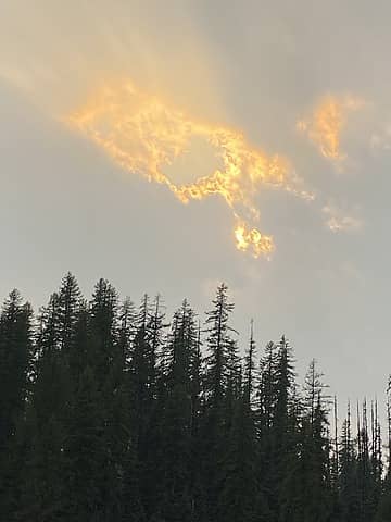 Weird Sky Over Cedar Creek Fire, August 21, 2021