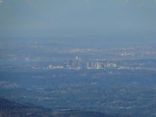 Downtown Bellevue from Si basin bench.
