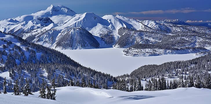 Garibaldi Lake in winter from Black Tusk