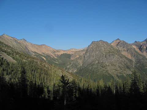 Looking east from Lake Doris to Shellrock Pass