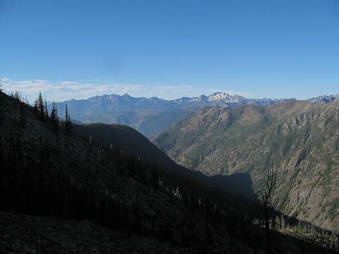 Views from below Pistol Peaks to south