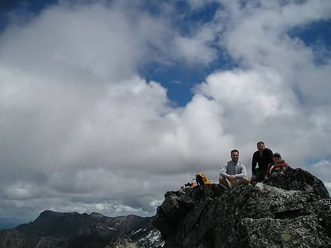 JeffR, Tazz, and Wildernessed on summit 6-18-05