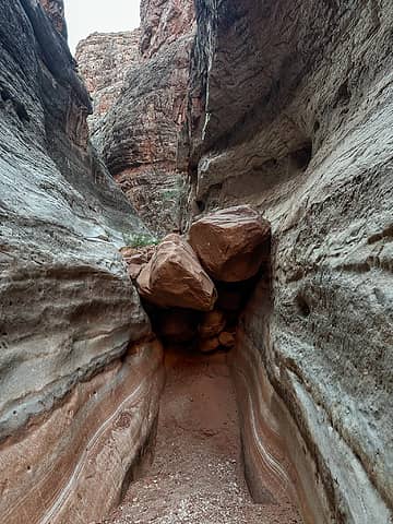 bottom of the narrows, looking up