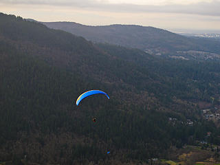 Flying 3 Tiger Mtn Summits, From chirico, through Poo top, 01/22/11