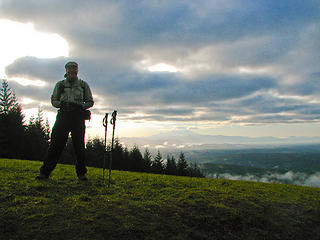 Me, morning, PooPoo Point. 
3 Tiger Mtn Summits, From chirico, through Poo top, 01/22/11