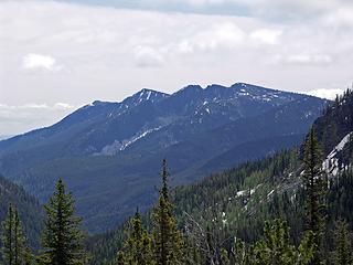 Tyee Ridge with highpoints and Tyee and Signal mountains