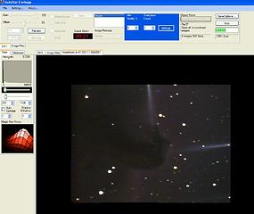 This is what you see as you do astrophography. So far 8 60 sec shots are stacked up.