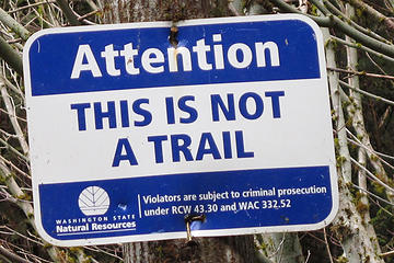 Not a trail.  Rather not tell my cellmate I am in prison for hiking. 
2/12/11 Mt Si trailhead to Kamikaze Falls.