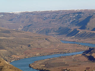 Columbia River snaking below the Waterville Plateau.
