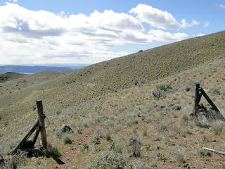 A gate a little past the Twin Springs area on Yakima Skyline trail.