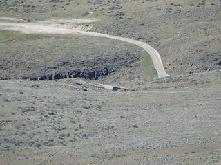 I can see my car a mile and some change up on the Yakima Skyline trail.