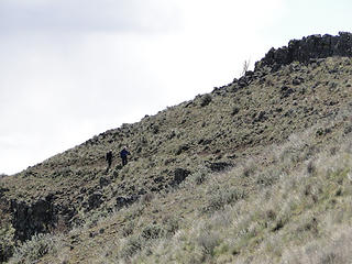 Heading down Yakima Skyline trail. Looking up to hikers I passed.
