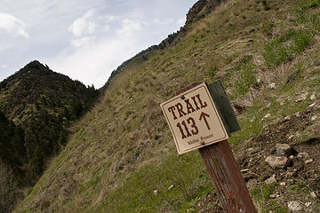 Trail head for the Rapid River and West Fork Trails, Seven Devils Mountains, Idaho.