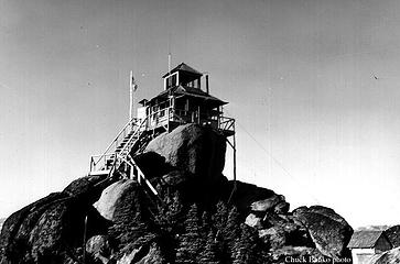 Established with a camp in 1914, this D-6 cupola cabin, built in 1929, was being staffed at the time of this 1963 photo, but was destroyed only 3 years later!
