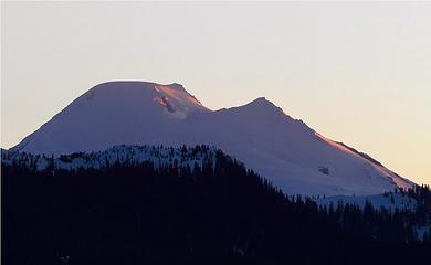 Morning Alpenglow on Mt Baker.