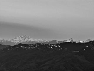Glacier Peak, Whitechuck Mountain and Mt Pugh.