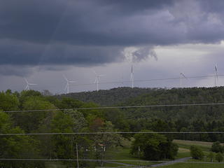 windmills (renewable but not "green" power) on Backbone Mountain in western Maryland