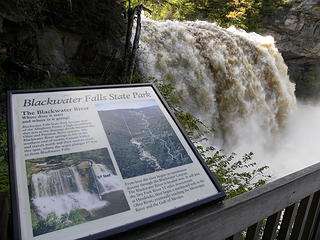 Blackwater Falls after days of heavy rains