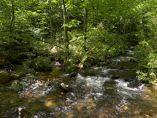 creek that drains Rockcliff Lake