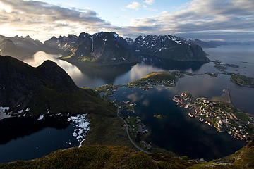 Number one on my list of things to do in Lofoten: hiking Reinebringen. Of course I was sick and couldn't do it (*insert whining here*), but I sent JK up for a TueNAB.