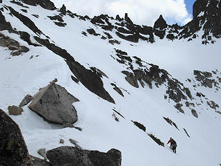Heading to SW Couloir