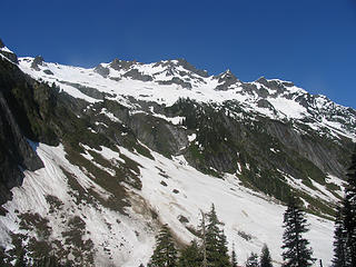 Mount Sefrit looms above Ruth Creek