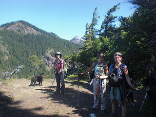at the lower ledge - Kachess Ridge trail in the background on the next ridge over - on Domerie Ridge on way up to Baldy