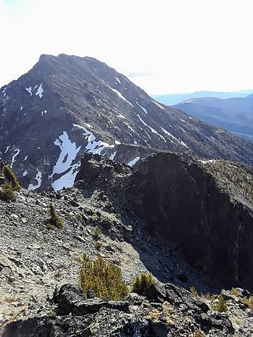 First view of ridge traverse to big craggy