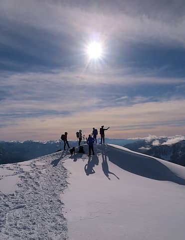sunny winter summit