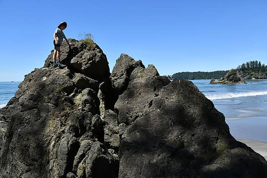 Olympic coast has a lot of fun rocks to play on