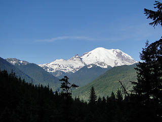 Early views of Rainier from lower Crystal Lakes trail.