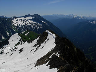 Looking back on the ridge leading to Clark Mt.