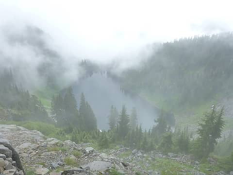 Alaska Lake in the mist
