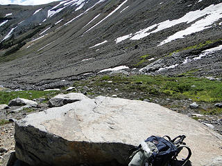 My lunch spot above Glacier Basin.