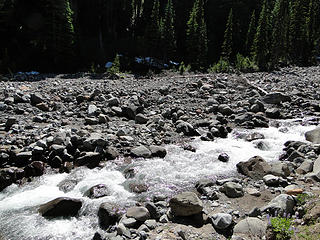 River from view spur off Glacier Basin trail.