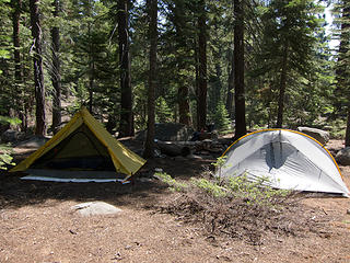 First camp near Sunrise Creek