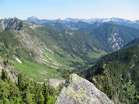From Headwall Peak down Salmon Creek valley