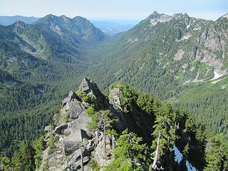 From Headwall Peak down the Wallace River