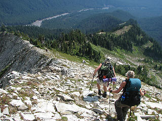 Descent from the summit