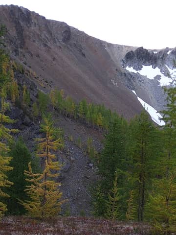 Scree trail to saddle on west shoulder of Star Peak