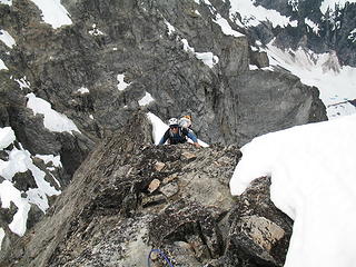 Wayne approaching the summit of Inspiration Peak.