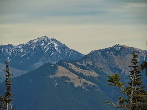 Mt Angeles and Hurricane Hill to the east