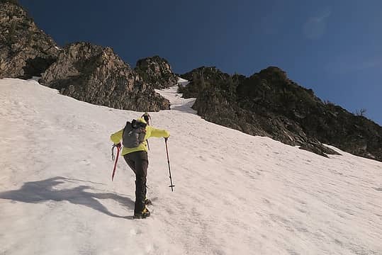 Heading up to the escape gully