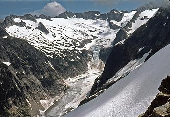 McAllister Glacier from Backbone Ridge aug 1999-017