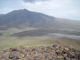 El Volcan Tromen and lava flows (escorriales)