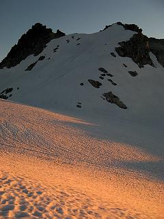 Alpenglow below TT summit