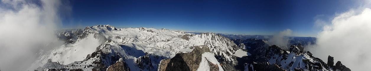 The view of the Enchantments from the summit