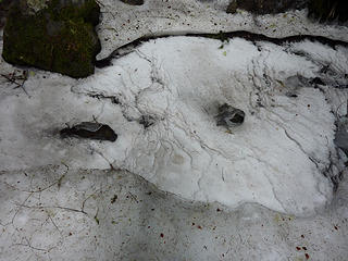 Crusty ice formations