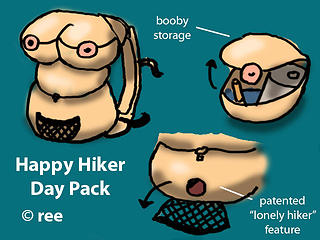Our newest "Lonely Hiker" product, The "Happy Hiker" Day Pack