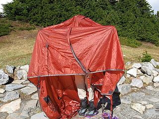 tent drying technique at cascade pass